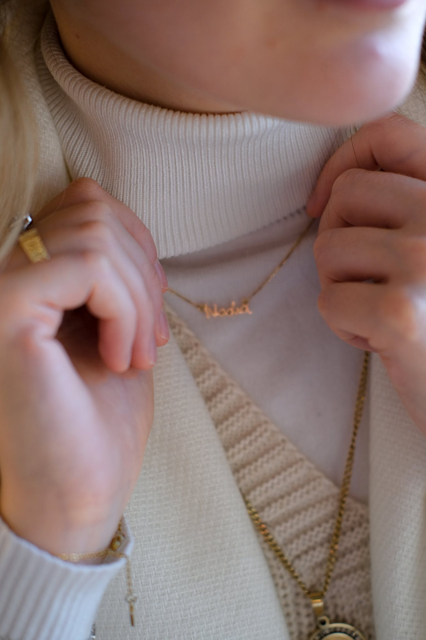Close up of Woman with Necklace